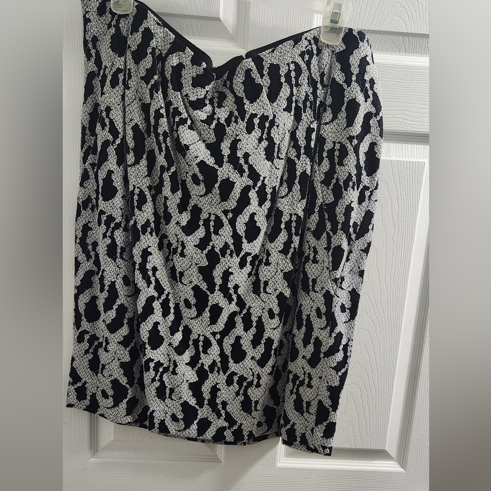 Black and white skirt.